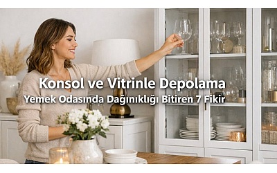 Konsol ve Vitrinle Depolama: Yemek Odasında Dağınıklığı Bitiren 7 Fikir